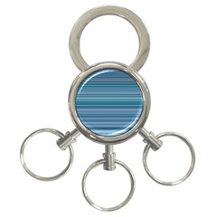 Horizontal Line Blue 3-ring Key Chains by Mariart