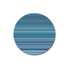 Horizontal Line Blue Magnet 3  (round) by Mariart