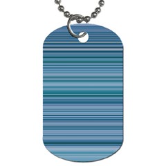 Horizontal Line Blue Dog Tag (one Side) by Mariart