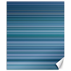 Horizontal Line Blue Canvas 8  X 10  by Mariart