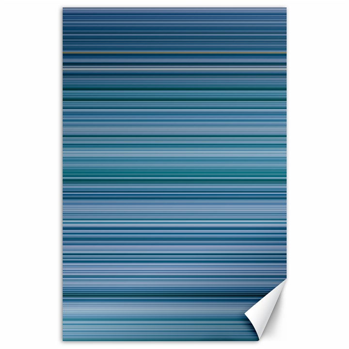 Horizontal Line Blue Canvas 24  x 36 