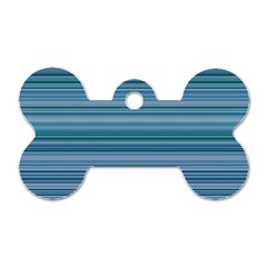 Horizontal Line Blue Dog Tag Bone (two Sides) by Mariart