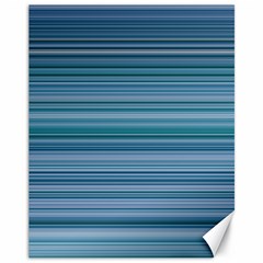 Horizontal Line Blue Canvas 11  X 14  