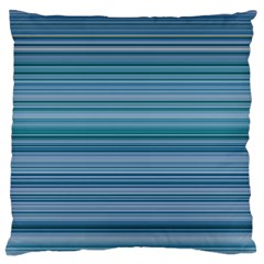 Horizontal Line Blue Large Cushion Case (one Side) by Mariart