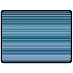 Horizontal Line Blue Double Sided Fleece Blanket (large)  by Mariart