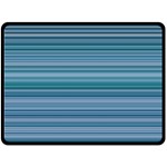 Horizontal Line Blue Double Sided Fleece Blanket (Large)  80 x60  Blanket Front