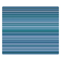 Horizontal Line Blue Double Sided Flano Blanket (small)  by Mariart