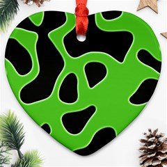 Abstract Shapes A Completely Seamless Tile Able Background Heart Ornament (two Sides)