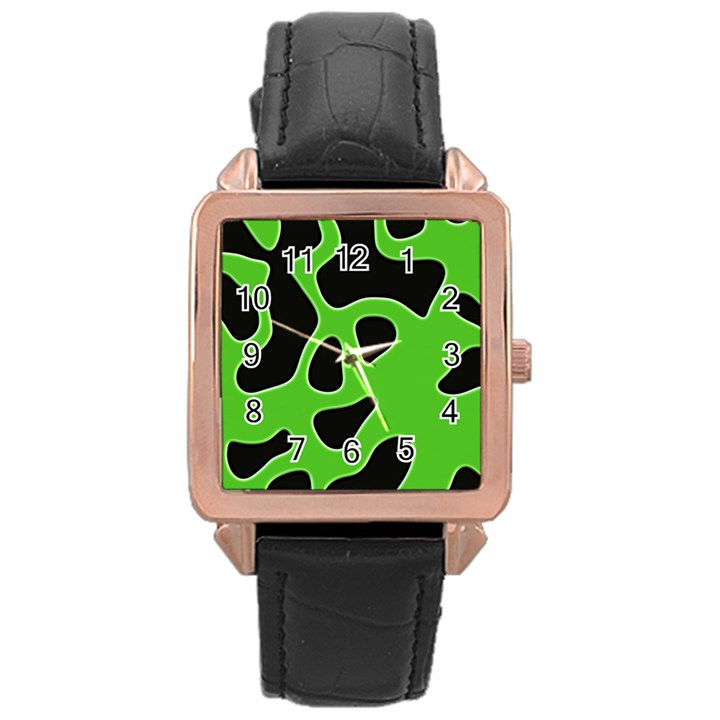 Abstract Shapes A Completely Seamless Tile Able Background Rose Gold Leather Watch 