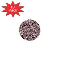 Hurley Mix Electric Electric Red Blend 1  Mini Buttons (10 Pack) 