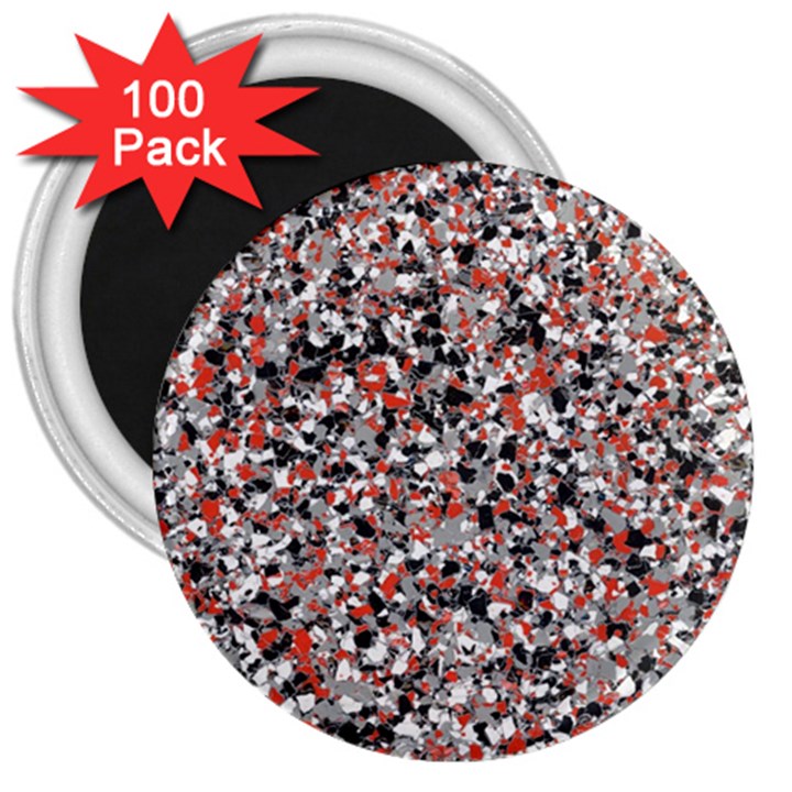 Hurley Mix Electric Electric Red Blend 3  Magnets (100 pack)