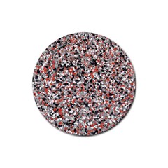 Hurley Mix Electric Electric Red Blend Rubber Coaster (round)  by Mariart