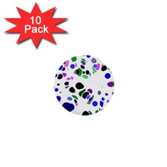 Colorful Random Blobs Background 1  Mini Buttons (10 Pack)  by Nexatart