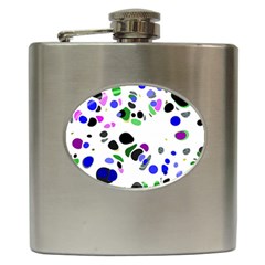 Colorful Random Blobs Background Hip Flask (6 Oz) by Nexatart