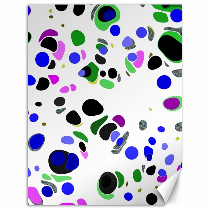 Colorful Random Blobs Background Canvas 18  x 24  