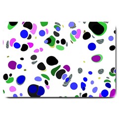 Colorful Random Blobs Background Large Doormat  by Nexatart