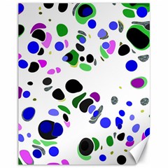 Colorful Random Blobs Background Canvas 11  X 14   by Nexatart