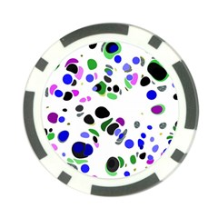 Colorful Random Blobs Background Poker Chip Card Guard by Nexatart