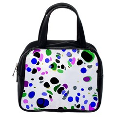 Colorful Random Blobs Background Classic Handbags (one Side) by Nexatart