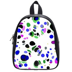 Colorful Random Blobs Background School Bags (small)  by Nexatart