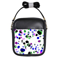 Colorful Random Blobs Background Girls Sling Bags by Nexatart