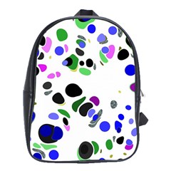 Colorful Random Blobs Background School Bags (xl)  by Nexatart