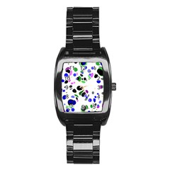 Colorful Random Blobs Background Stainless Steel Barrel Watch by Nexatart