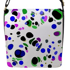 Colorful Random Blobs Background Flap Messenger Bag (s) by Nexatart