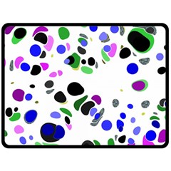 Colorful Random Blobs Background Double Sided Fleece Blanket (large)  by Nexatart