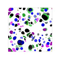 Colorful Random Blobs Background Small Satin Scarf (square) by Nexatart