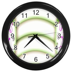 Abstract Background Wall Clocks (black) by Nexatart