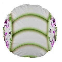 Abstract Background Large 18  Premium Flano Round Cushions by Nexatart