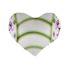 Abstract Background Standard 16  Premium Flano Heart Shape Cushions