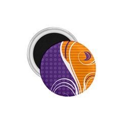 Leaf Polka Dot Purple Orange 1 75  Magnets by Mariart