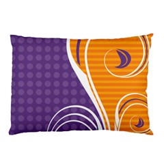 Leaf Polka Dot Purple Orange Pillow Case by Mariart