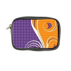 Leaf Polka Dot Purple Orange Coin Purse by Mariart