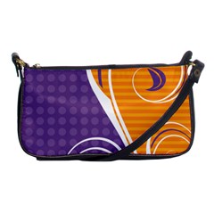 Leaf Polka Dot Purple Orange Shoulder Clutch Bags by Mariart