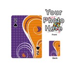 Leaf Polka Dot Purple Orange Playing Cards 54 (Mini)  Front - Spade2