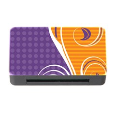 Leaf Polka Dot Purple Orange Memory Card Reader With Cf by Mariart