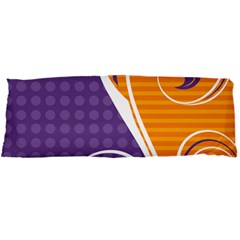 Leaf Polka Dot Purple Orange Body Pillow Case Dakimakura (two Sides) by Mariart