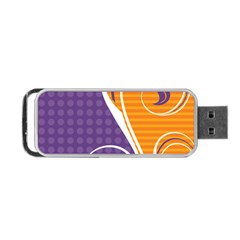 Leaf Polka Dot Purple Orange Portable Usb Flash (one Side) by Mariart