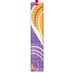 Leaf Polka Dot Purple Orange Large Book Marks by Mariart