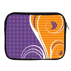 Leaf Polka Dot Purple Orange Apple Ipad 2/3/4 Zipper Cases by Mariart