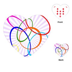 Abstract Background With Interlocking Oval Shapes Playing Cards (heart) 