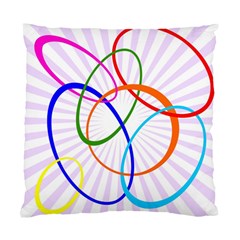 Abstract Background With Interlocking Oval Shapes Standard Cushion Case (one Side) by Nexatart