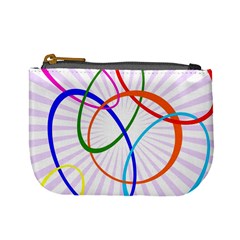 Abstract Background With Interlocking Oval Shapes Mini Coin Purses by Nexatart