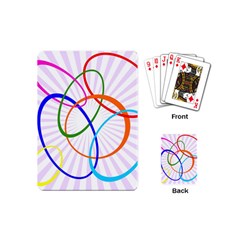 Abstract Background With Interlocking Oval Shapes Playing Cards (mini)  by Nexatart