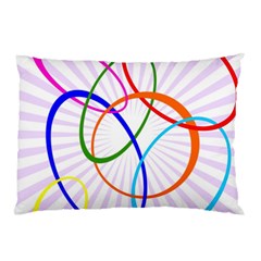 Abstract Background With Interlocking Oval Shapes Pillow Case (two Sides) by Nexatart