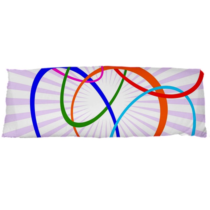 Abstract Background With Interlocking Oval Shapes Body Pillow Case Dakimakura (Two Sides)