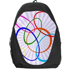 Abstract Background With Interlocking Oval Shapes Backpack Bag by Nexatart